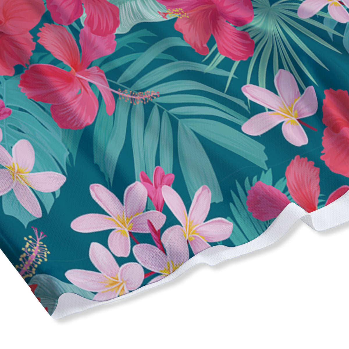 Aloha Hawaiian Flower Print Mesh Shorts