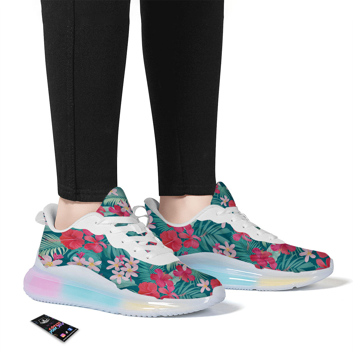 Aloha Hawaiian Flower Print Running Sneakers-grizzshop