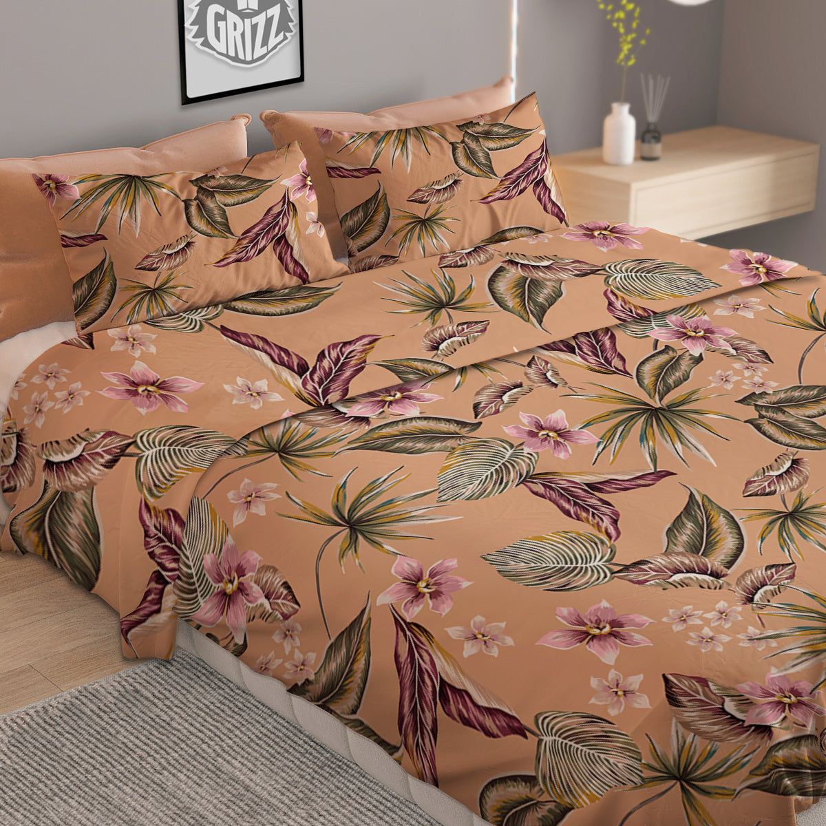 Aloha Hawaiian Vintage Print Pattern Duvet Cover Bedding Set