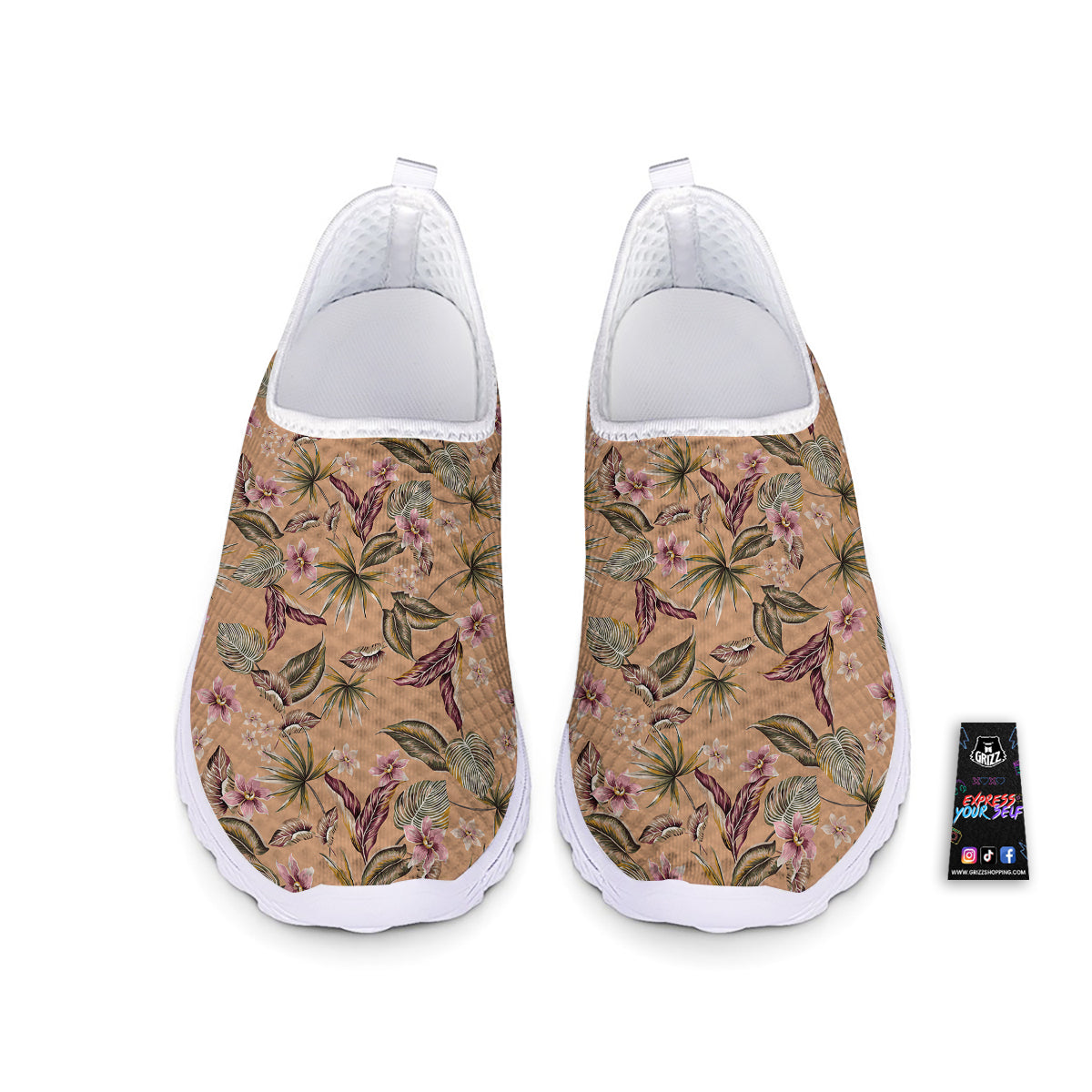 Aloha Hawaiian Vintage Print Pattern Nurse Shoes-grizzshop