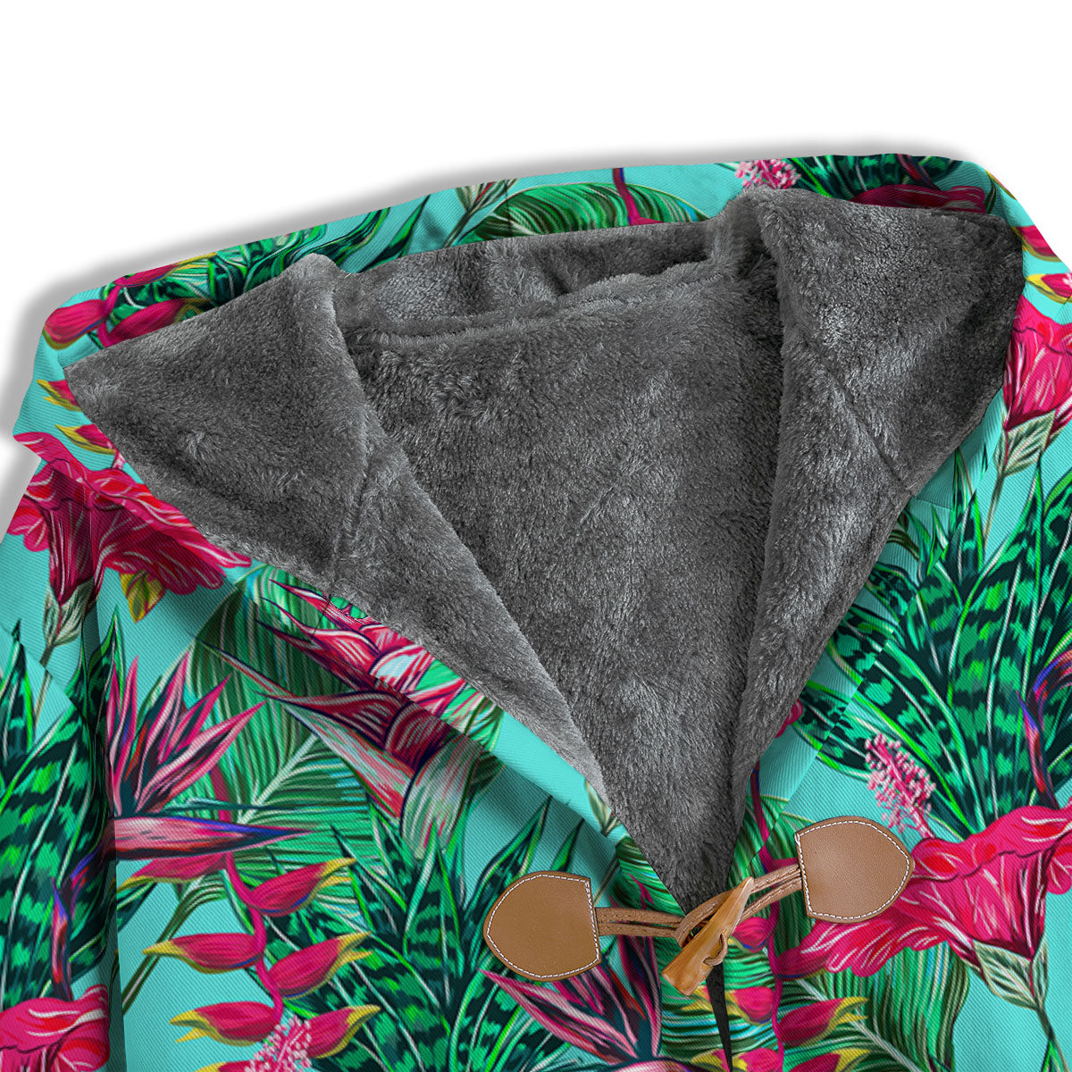 Aloha Hibiscus Hot Teal Pink Print Pattern Men's Windbreaker Jacket-grizzshop