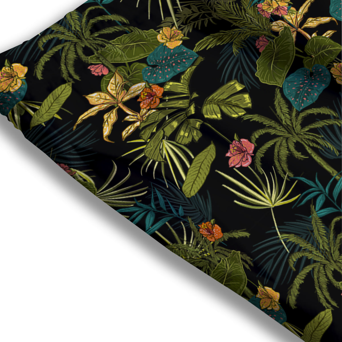 Aloha Hibiscus Tropical Print Pattern Mesh Shorts-grizzshop