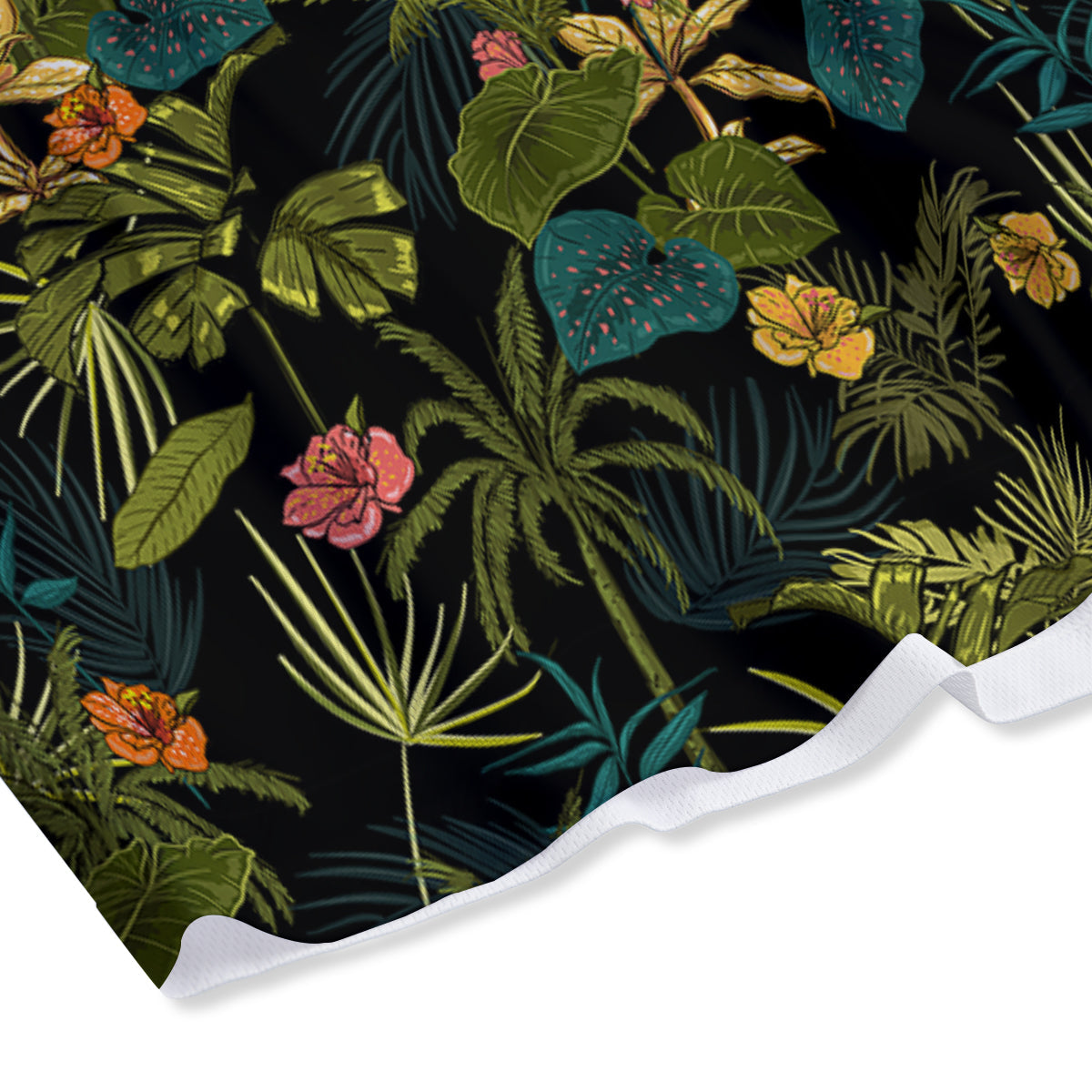 Aloha Hibiscus Tropical Print Pattern Mesh Shorts-grizzshop