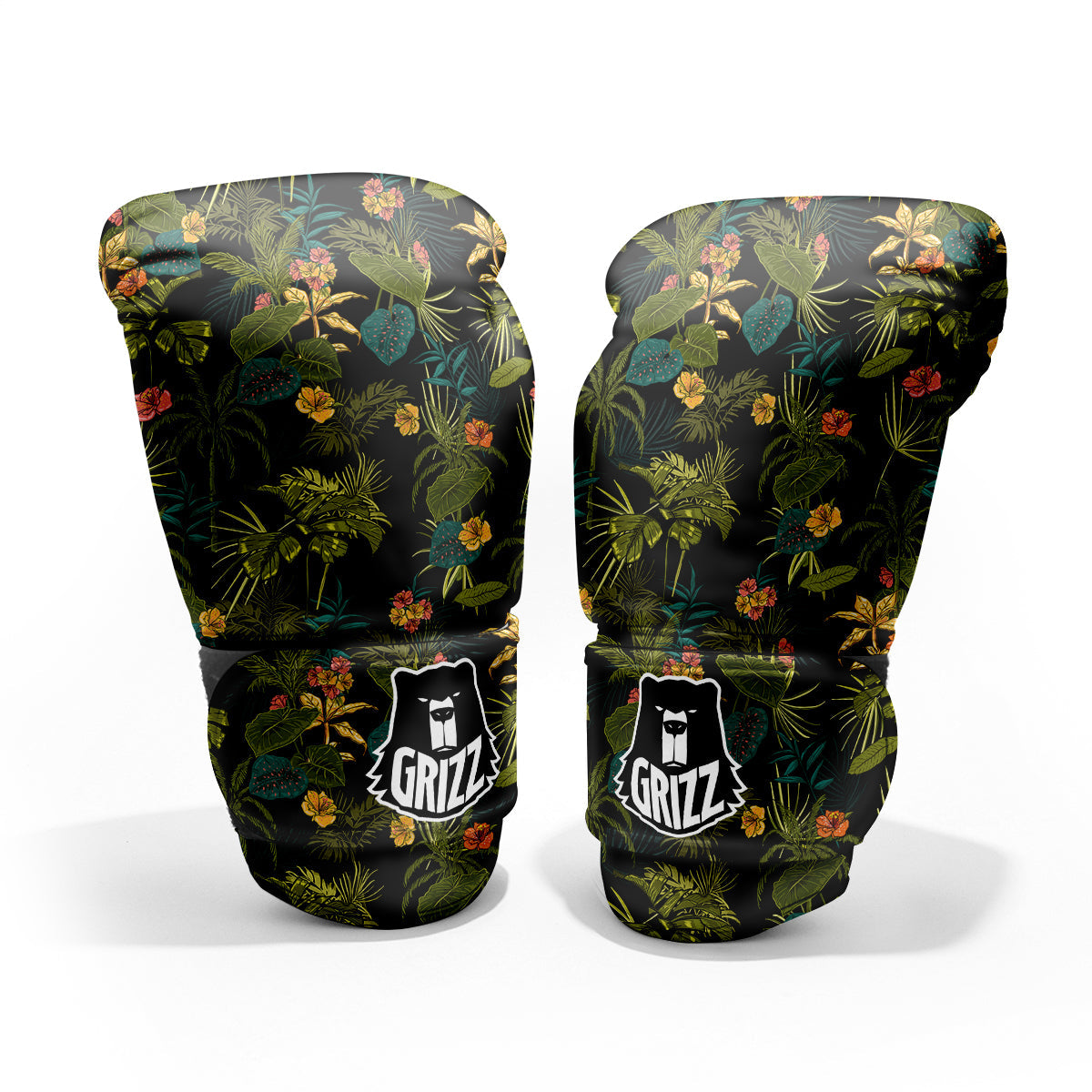 Aloha Hibiscus Tropical Print Pattern Sparring Gloves-grizzshop