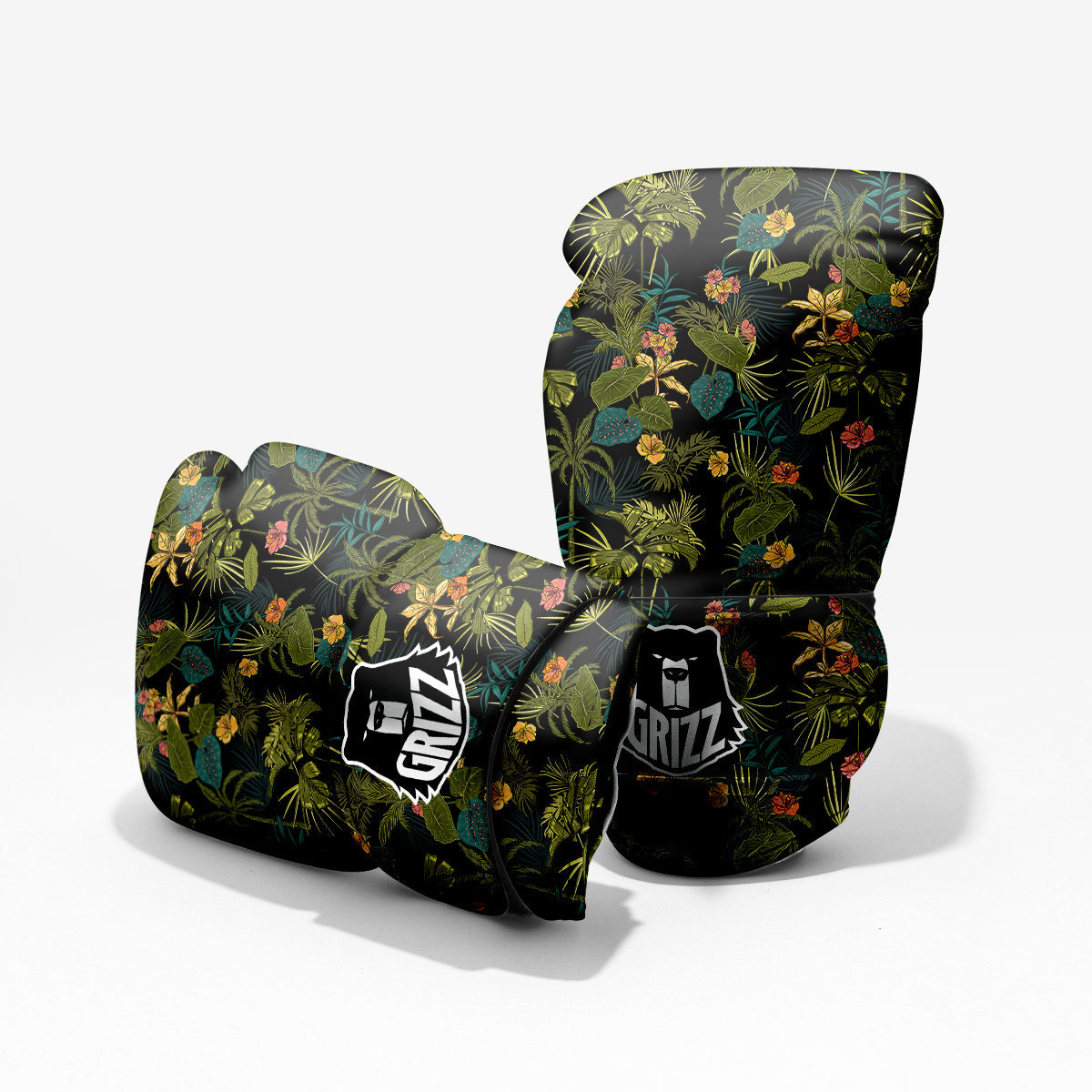Aloha Hibiscus Tropical Print Pattern Sparring Gloves-grizzshop