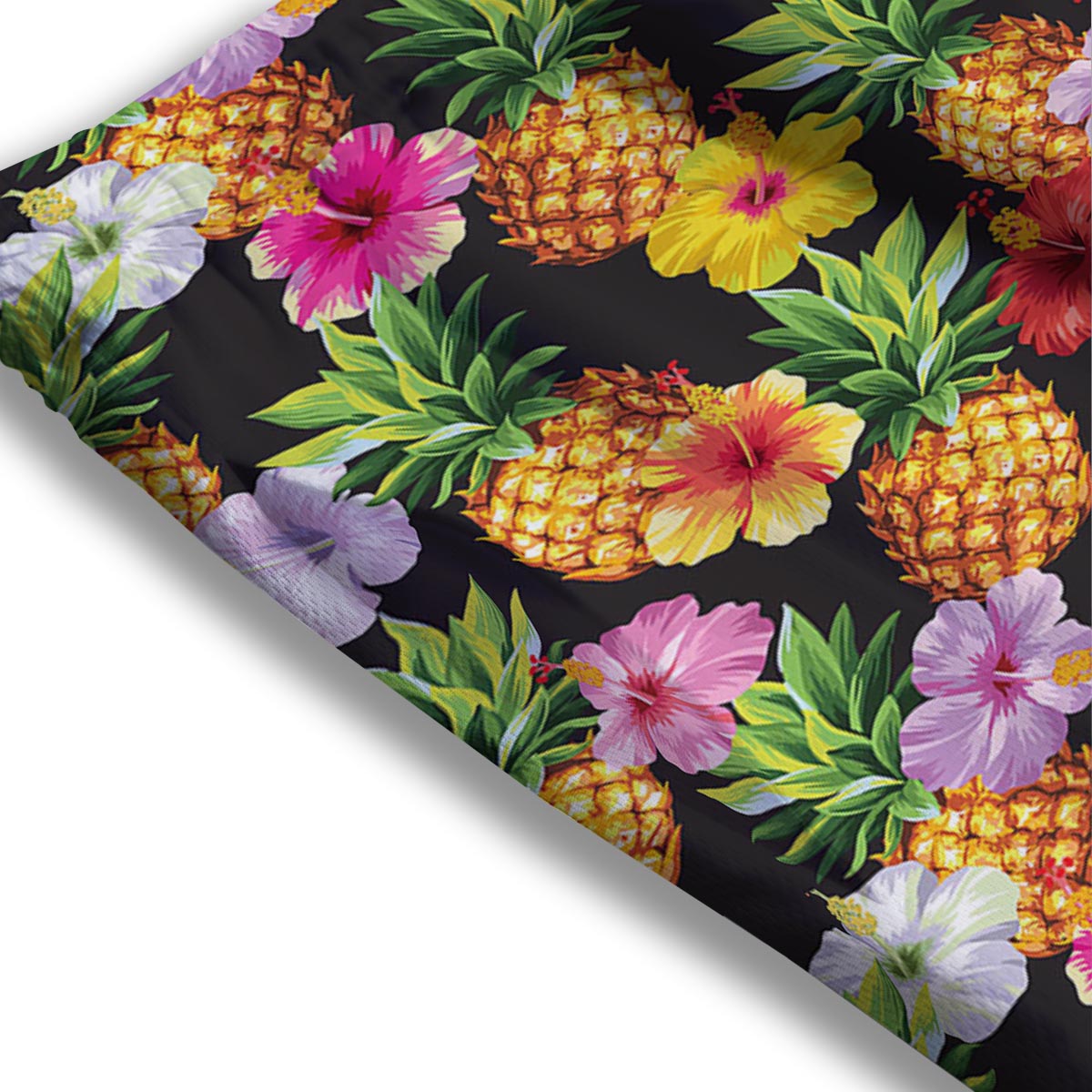Aloha Pineapple Tropical Print Pattern Tropical Mesh Shorts-grizzshop