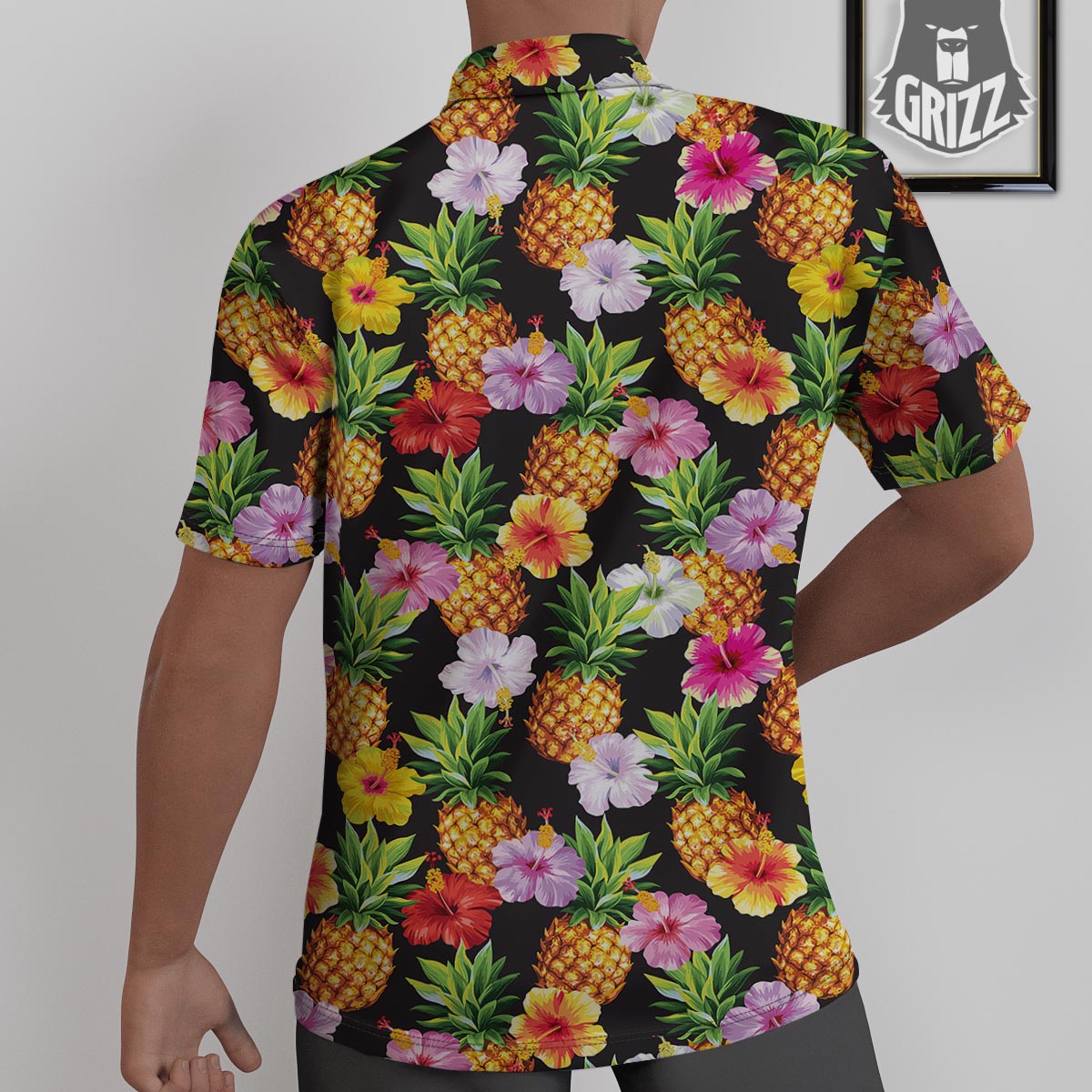 Aloha Pineapple Tropical Print Pattern Tropical Untucked Shirts-grizzshop