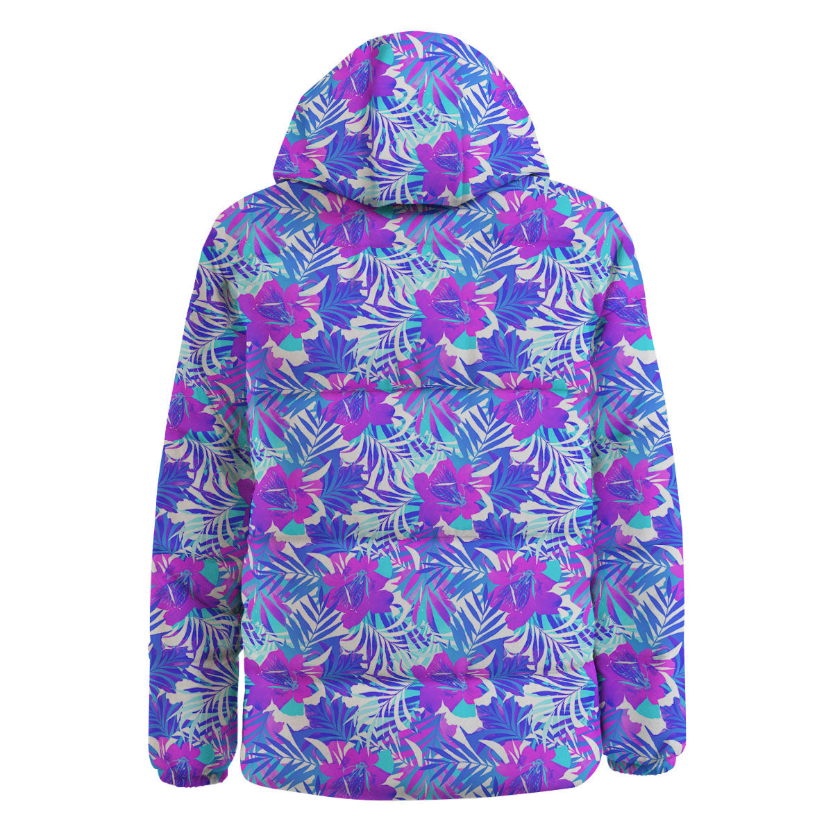 Aloha Psychedelic Tropical Print Pattern Down Jacket-grizzshop