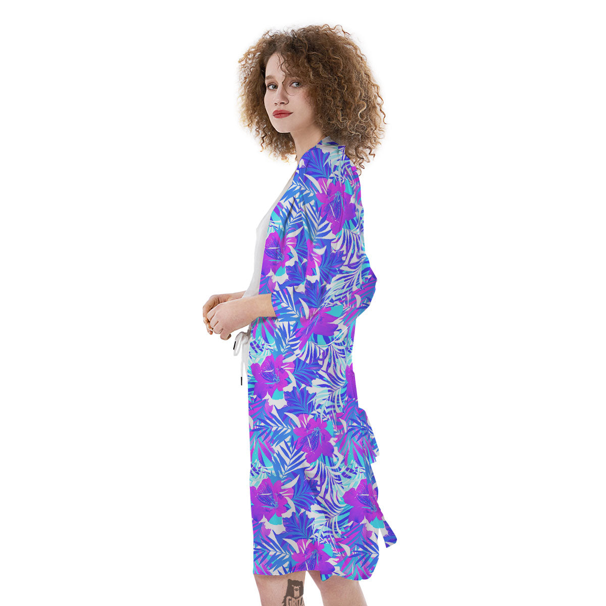 Aloha Psychedelic Tropical Print Pattern Kimono-grizzshop