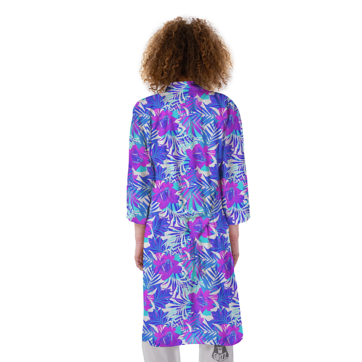 Aloha Psychedelic Tropical Print Pattern Kimono-grizzshop