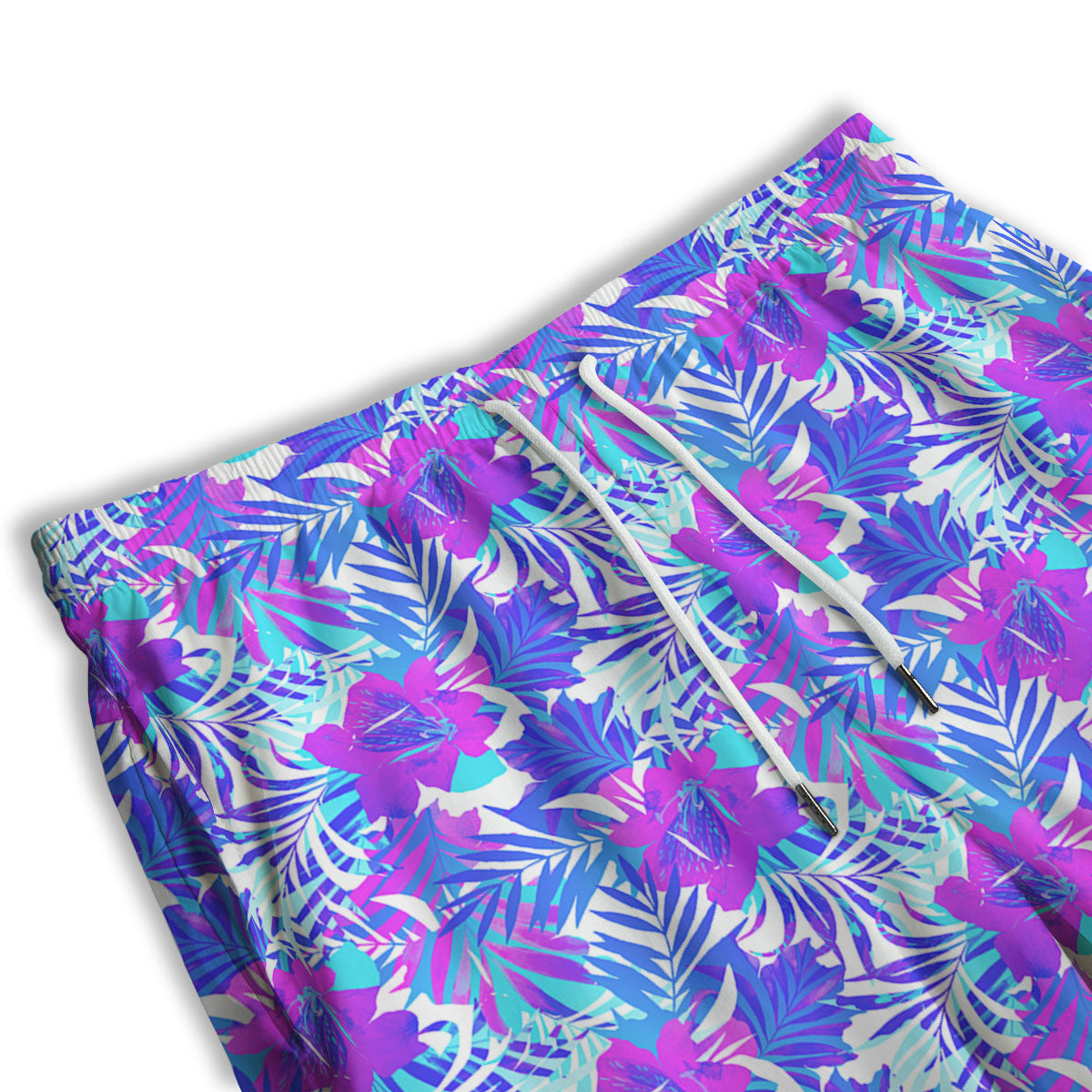 Aloha Psychedelic Tropical Print Pattern Men's Athletic Shorts-grizzshop