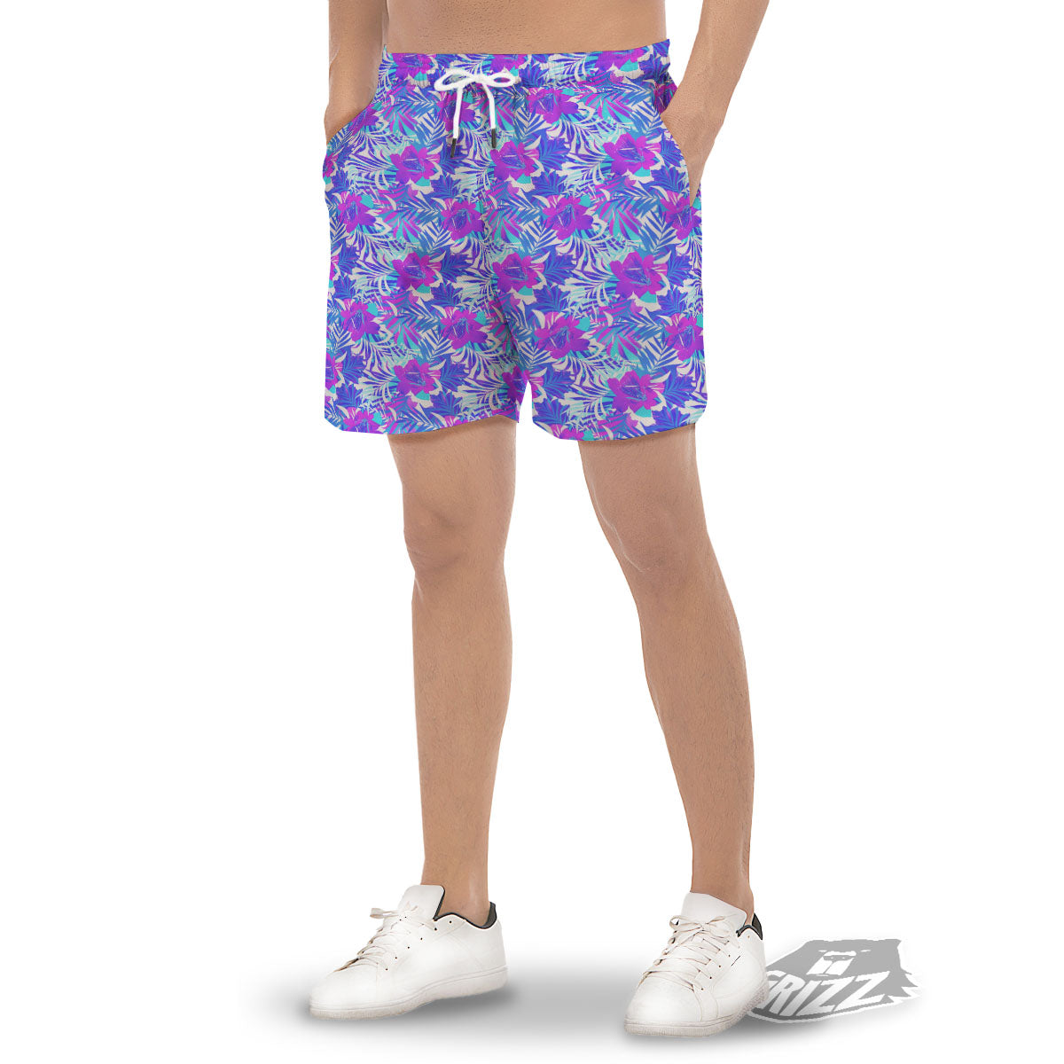 Aloha Psychedelic Tropical Print Pattern Men's Gym Shorts-grizzshop