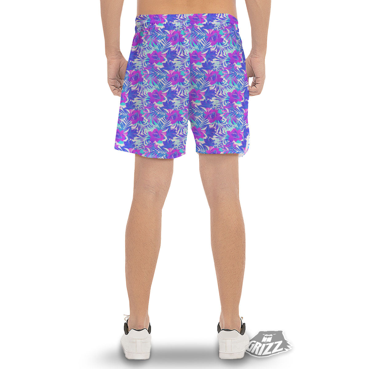 Aloha Psychedelic Tropical Print Pattern Men's Gym Shorts-grizzshop