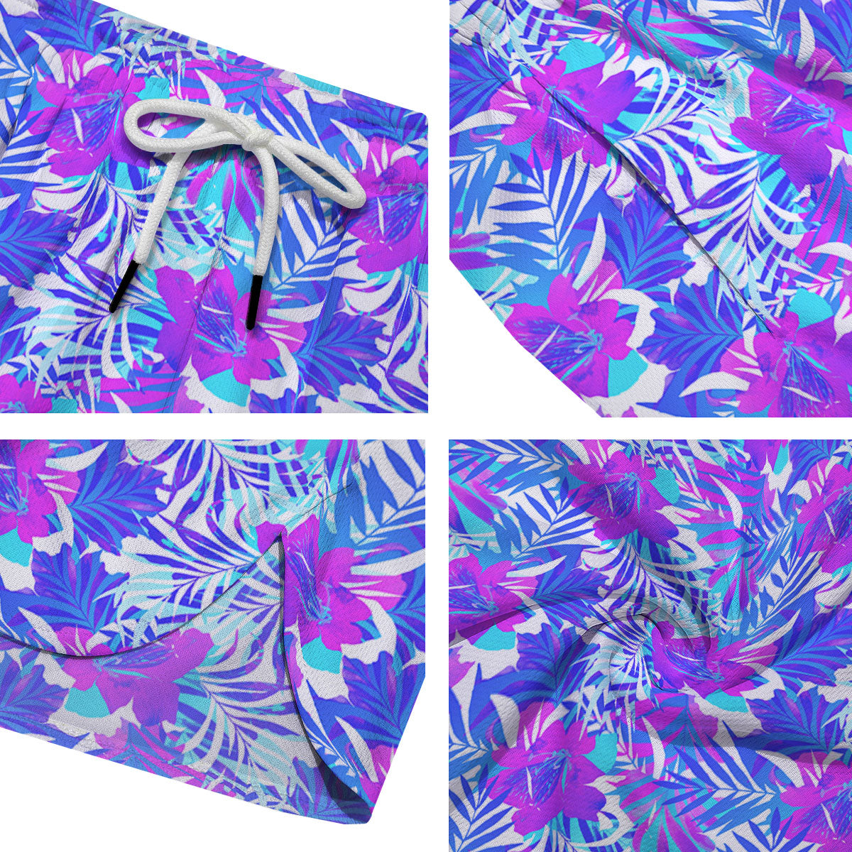 Aloha Psychedelic Tropical Print Pattern Men's Running Shorts-grizzshop