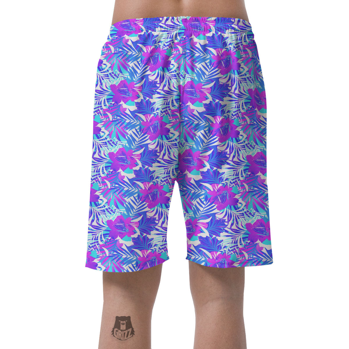Aloha Psychedelic Tropical Print Pattern Men's Shorts-grizzshop
