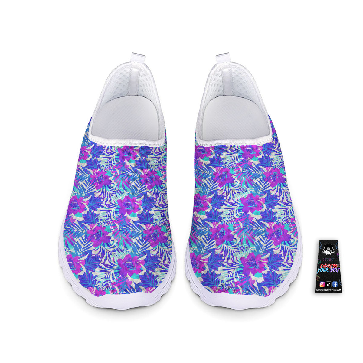 Aloha Psychedelic Tropical Print Pattern Nurse Shoes-grizzshop