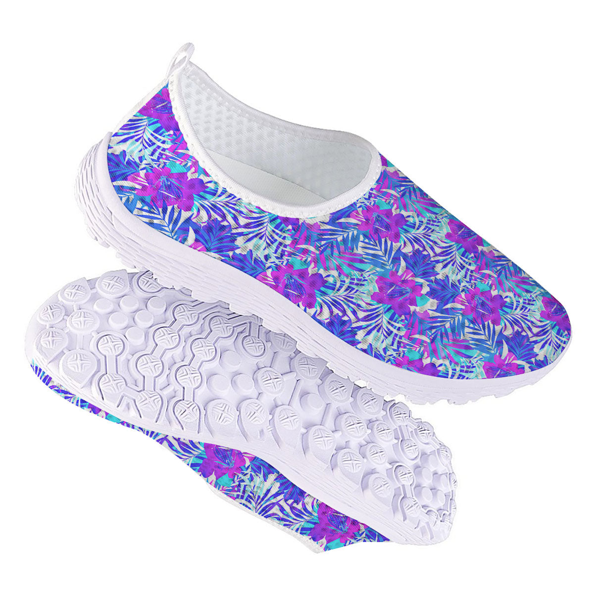 Aloha Psychedelic Tropical Print Pattern Nurse Shoes-grizzshop