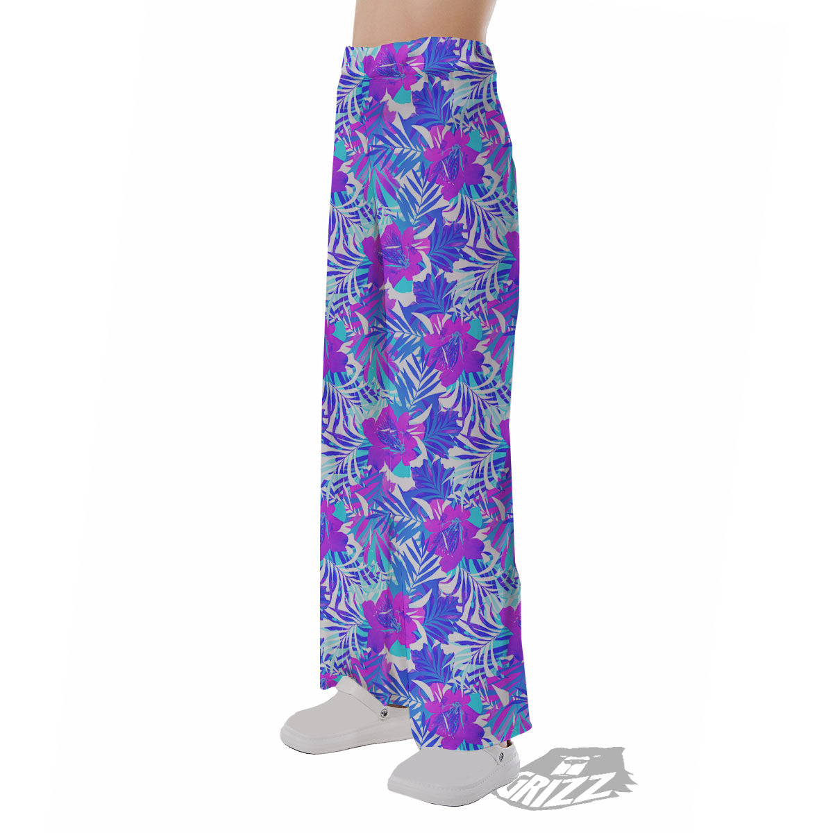Aloha Psychedelic Tropical Print Pattern Pajama Pants-grizzshop