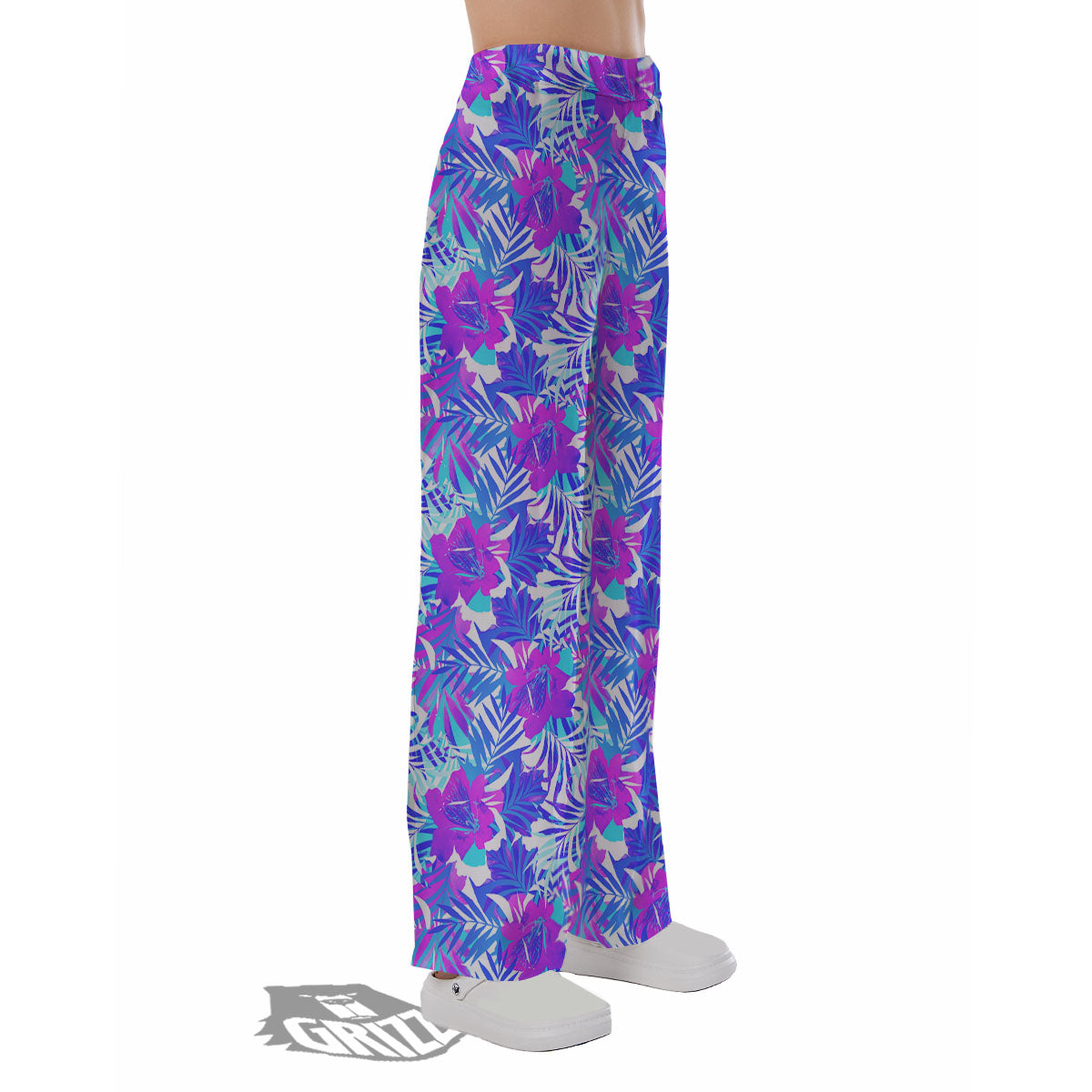 Aloha Psychedelic Tropical Print Pattern Pajama Pants-grizzshop