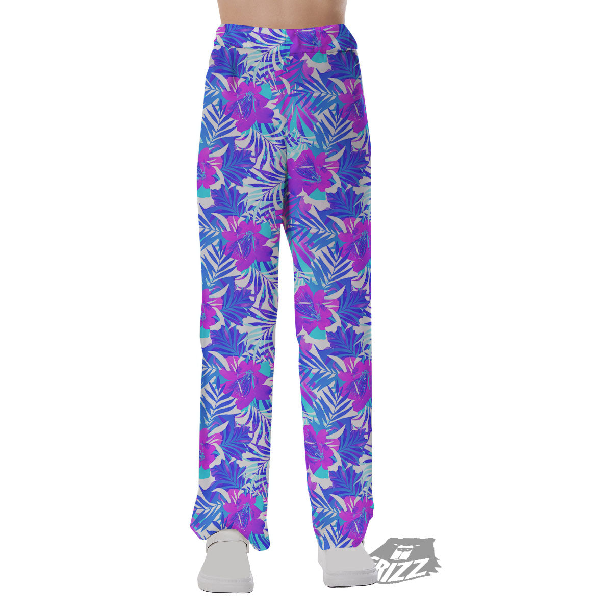 Aloha Psychedelic Tropical Print Pattern Pajama Pants-grizzshop