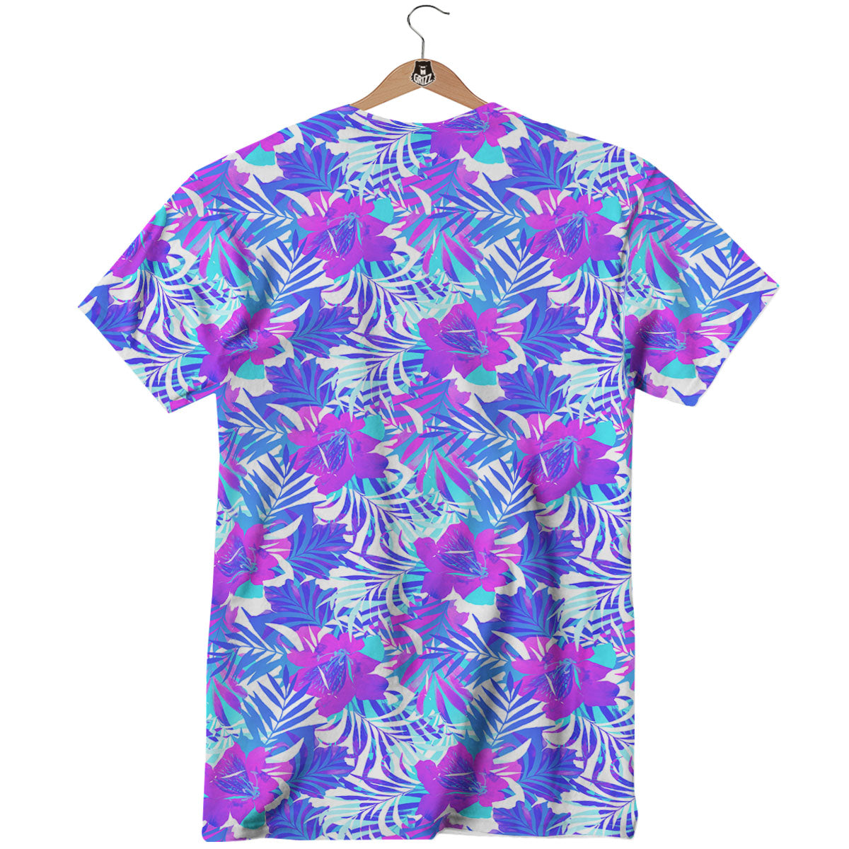 Aloha Psychedelic Tropical Print Pattern T-Shirt-grizzshop