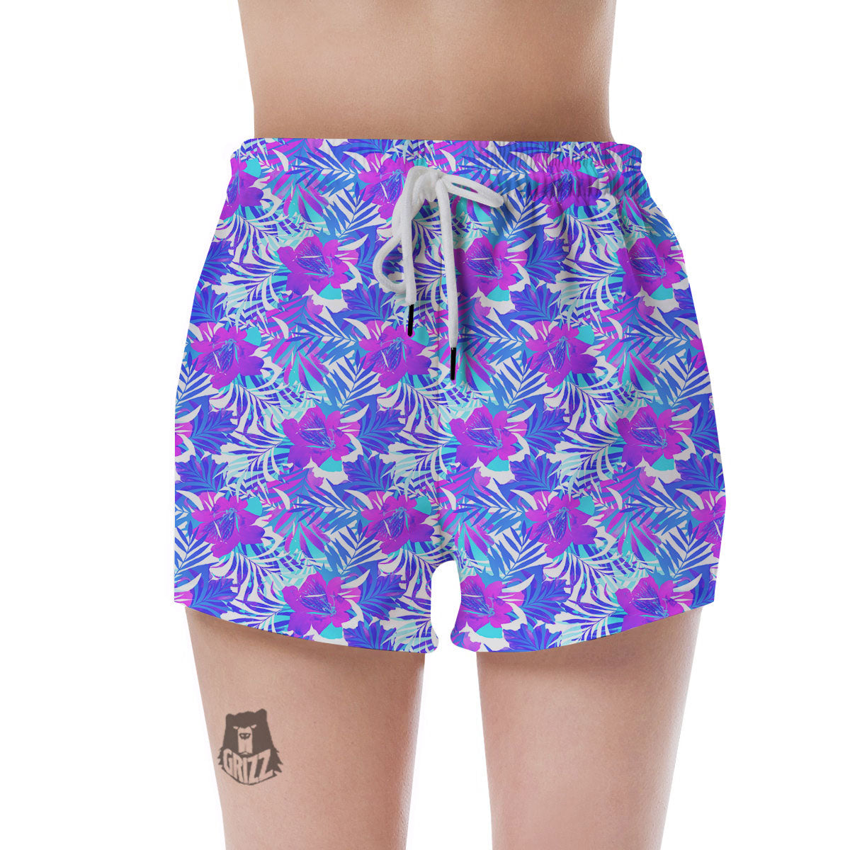 Aloha Psychedelic Tropical Print Pattern Women's Shorts-grizzshop