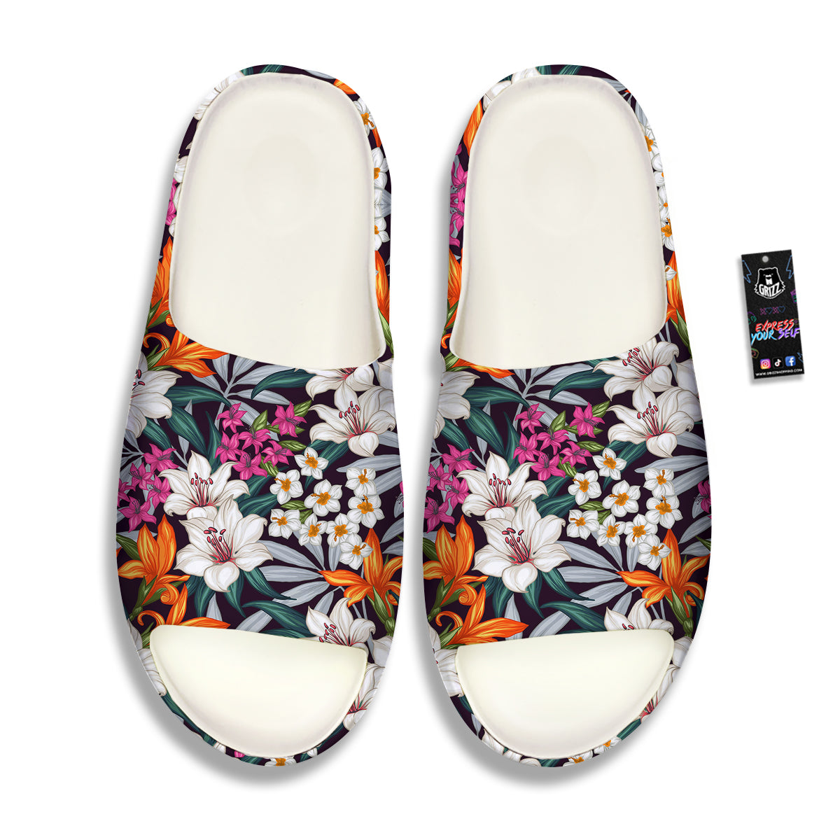 Aloha Flower Tropical Print Pattern Sandals-grizzshop