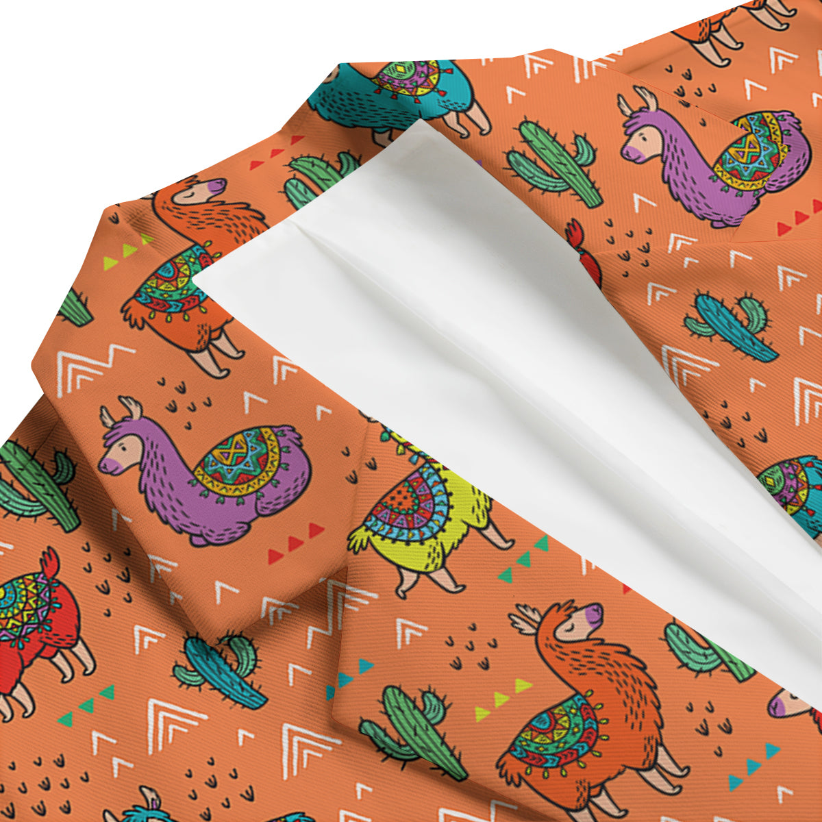 Alpaca Cactus Pattern Print Men's Blazer-grizzshop