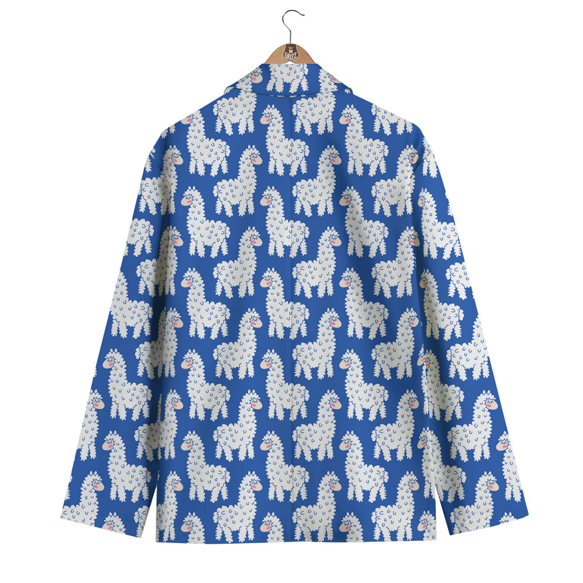 Alpaca Print Pattern Men's Blazer-grizzshop