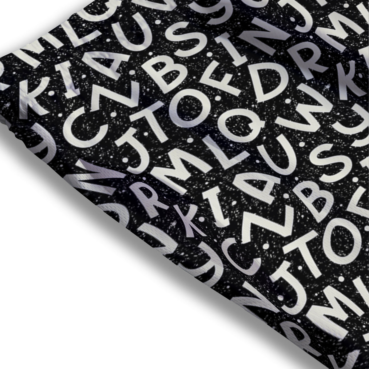 Alphabet Black Print Pattern Mesh Shorts-grizzshop