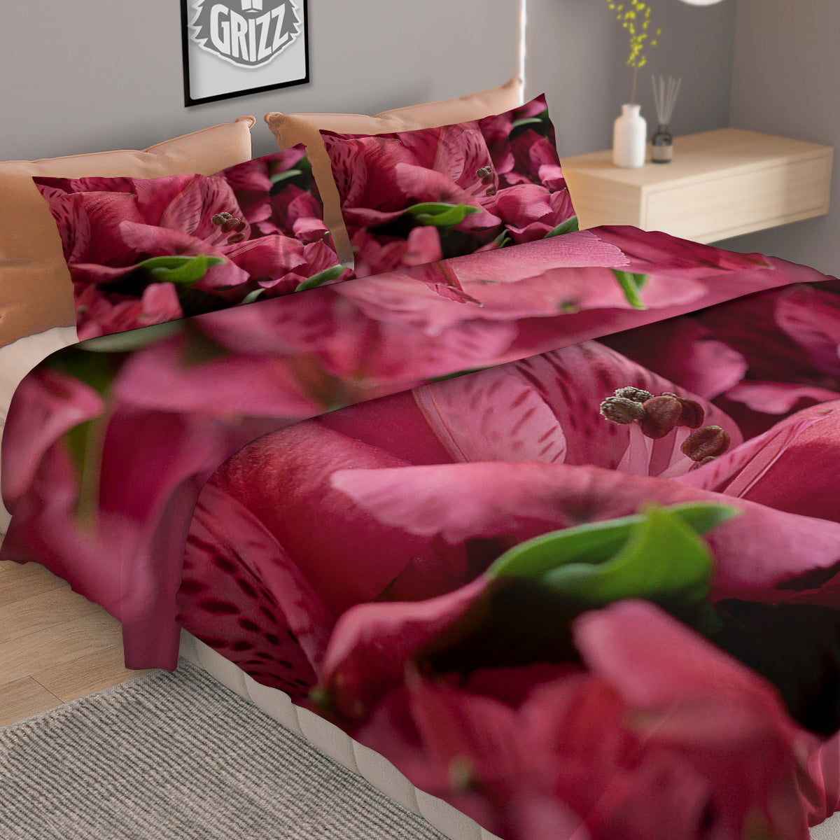 Alien UFO Green Cute Print Duvet Cover Bedding Set