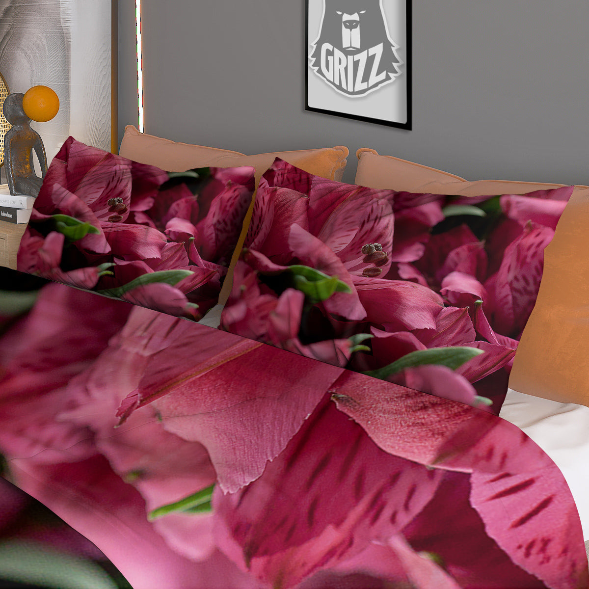 Alien UFO Green Cute Print Duvet Cover Bedding Set