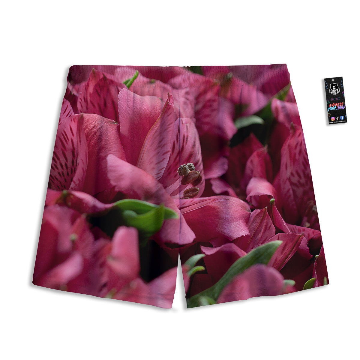 Alien UFO Green Cute Print Mesh Shorts