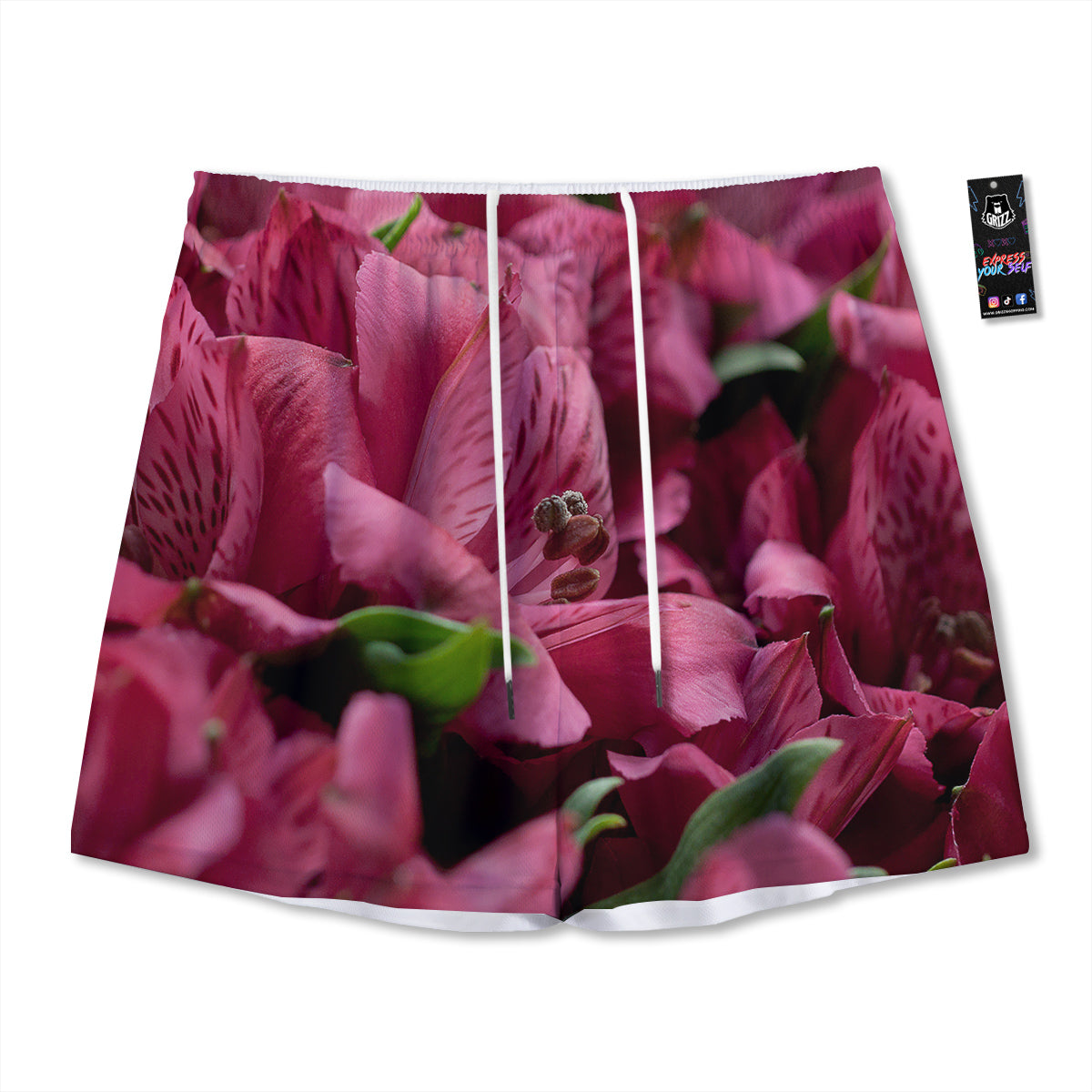 Alien UFO Green Cute Print Mesh Shorts