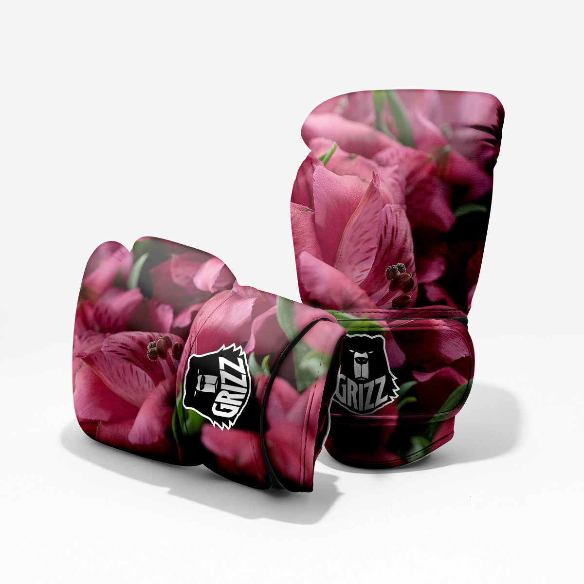 Alstroemeria Burgundy Print Pro Boxing Glove