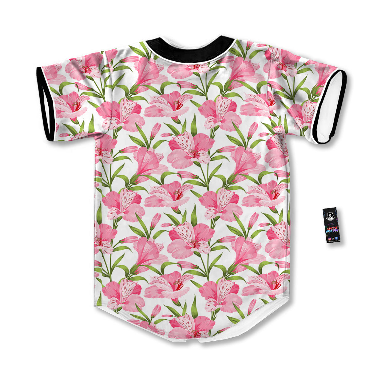 Alstroemeria Flowers Print Baseball Jersey-grizzshop