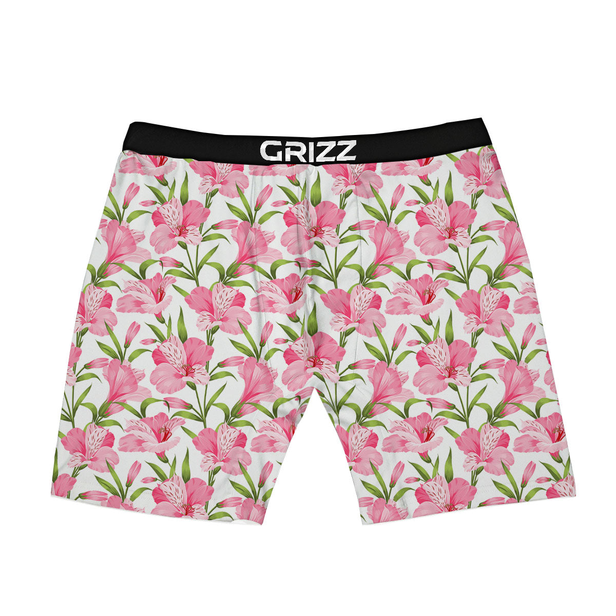 Alstroemeria Flowers Print Boxer Briefs-grizzshop