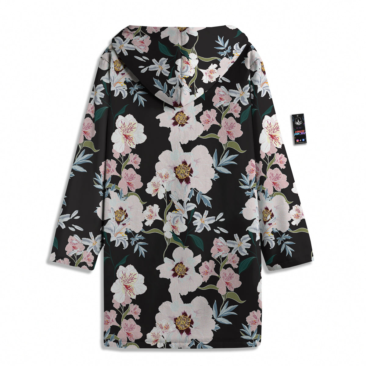 Alstroemeria Pink And White Print Pattern Men's Windbreaker Jacket-grizzshop