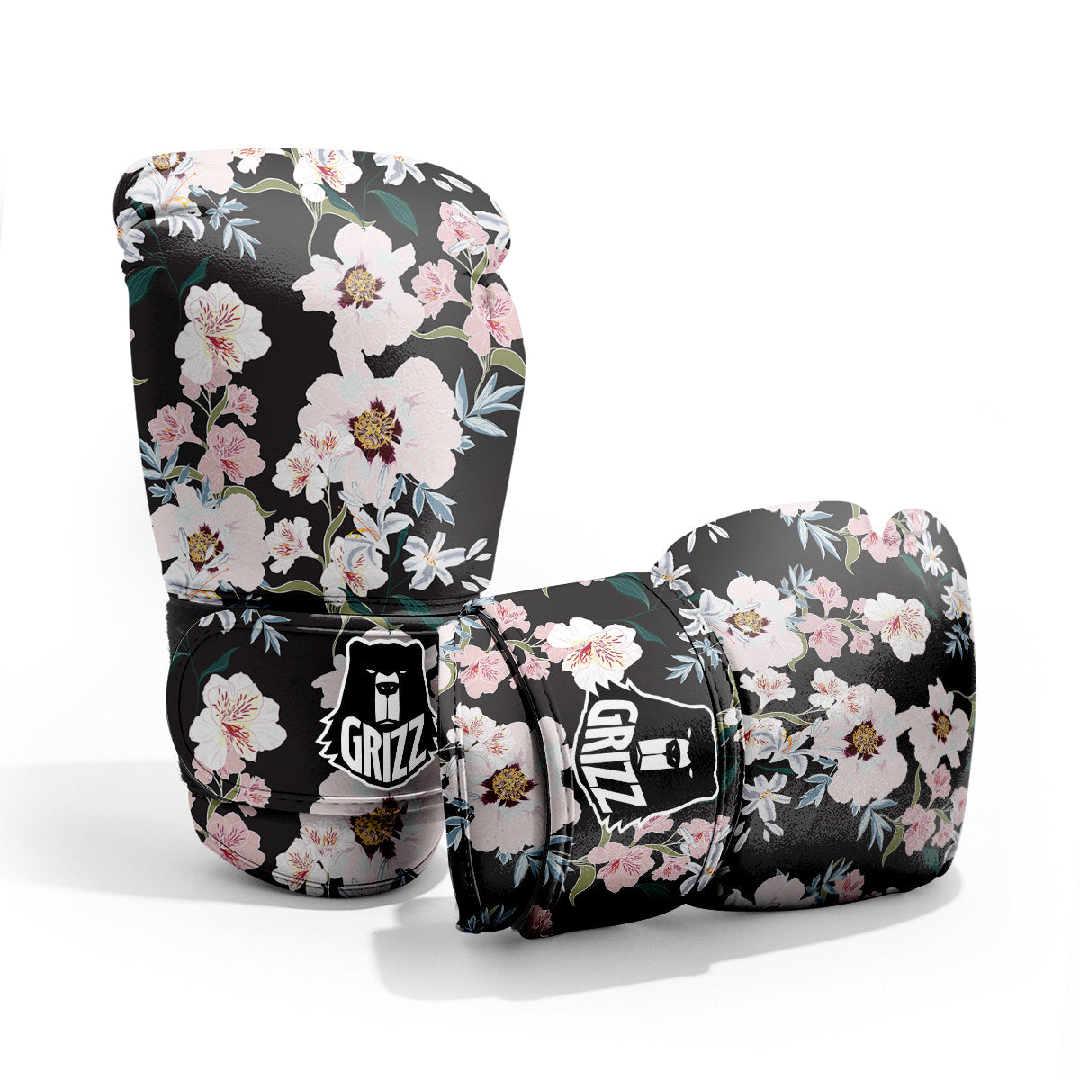 Alstroemeria Pink And White Print Pattern Pro Boxing Glove