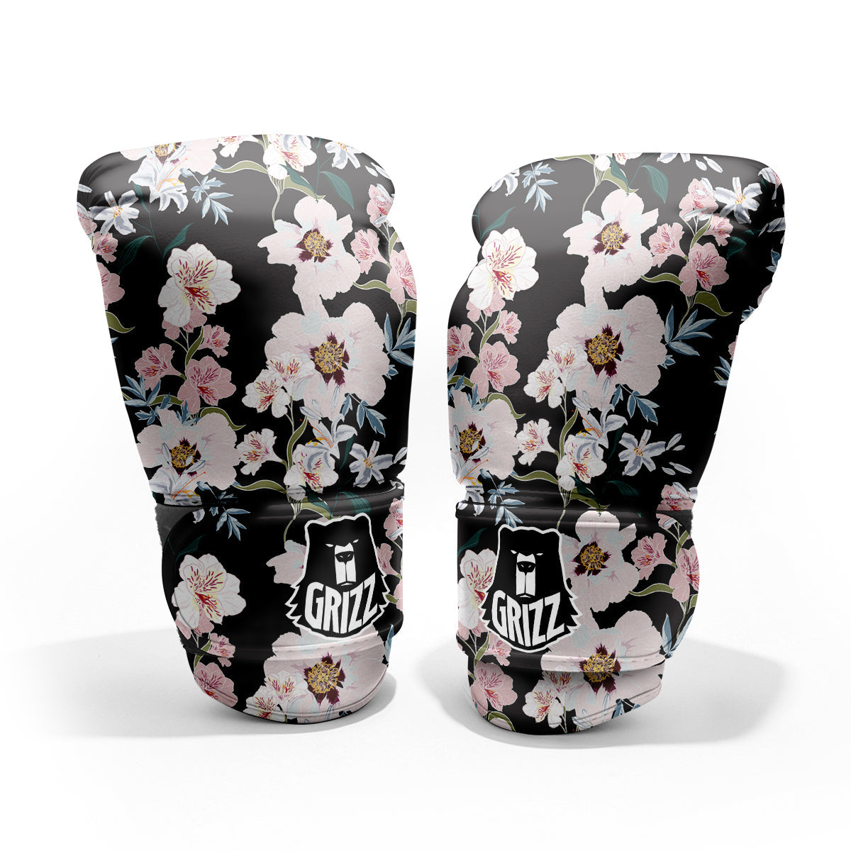 Alstroemeria Pink And White Print Pattern Pro Boxing Glove