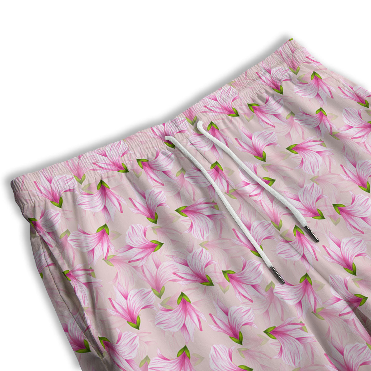Alstroemeria Pink Print Pattern Men's Athletic Shorts