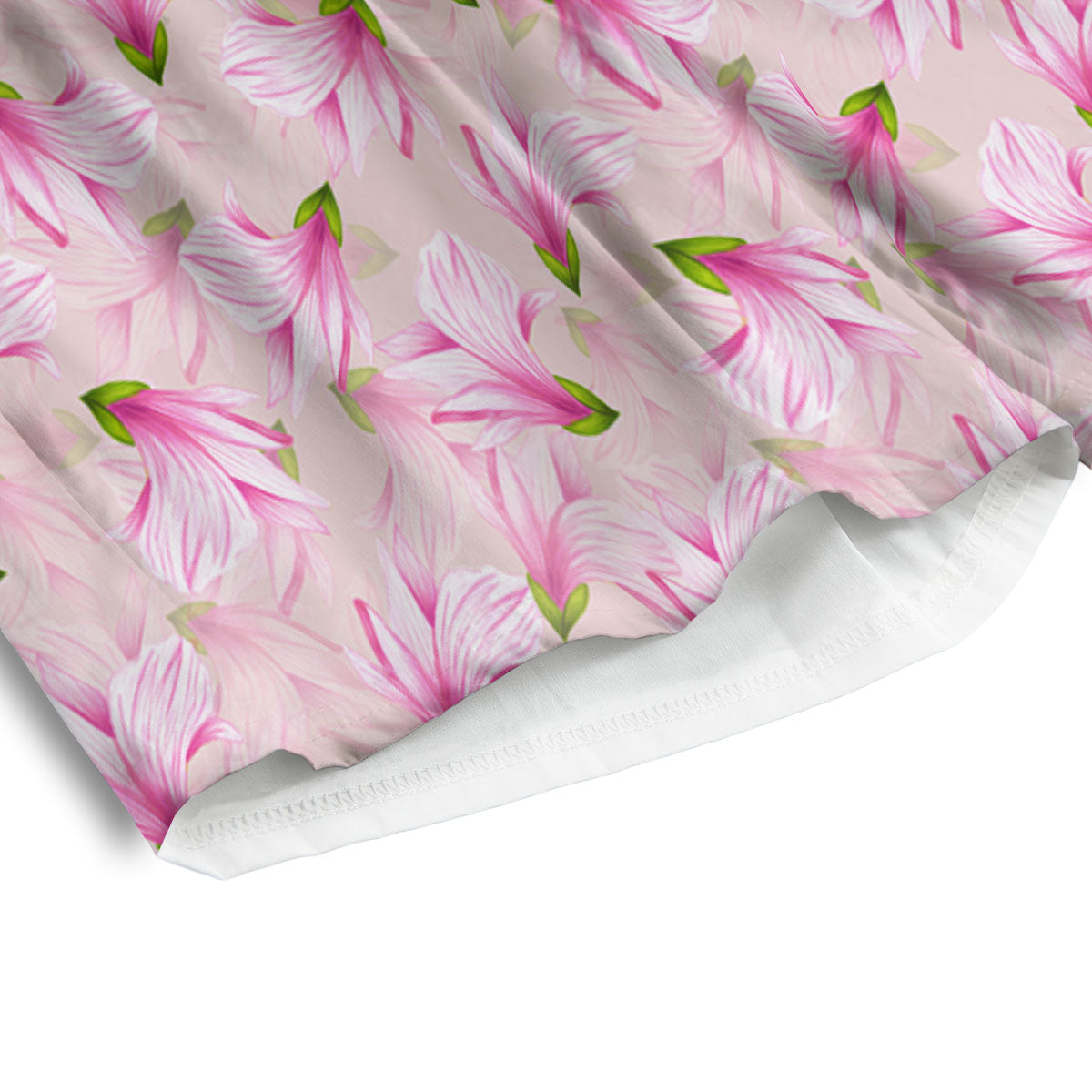 Alstroemeria Pink Print Pattern Men's Athletic Shorts