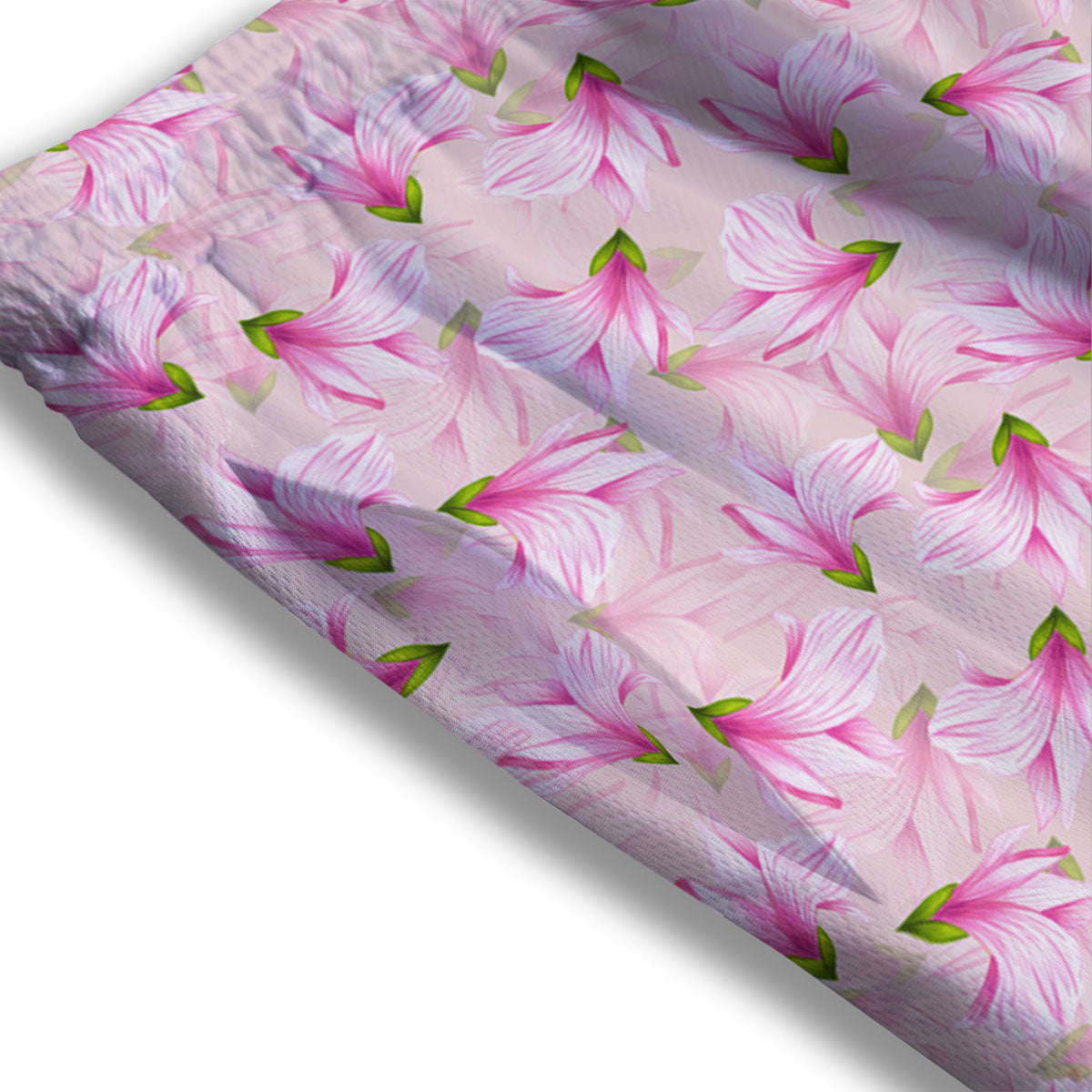 Alstroemeria Pink Print Pattern Mesh Shorts