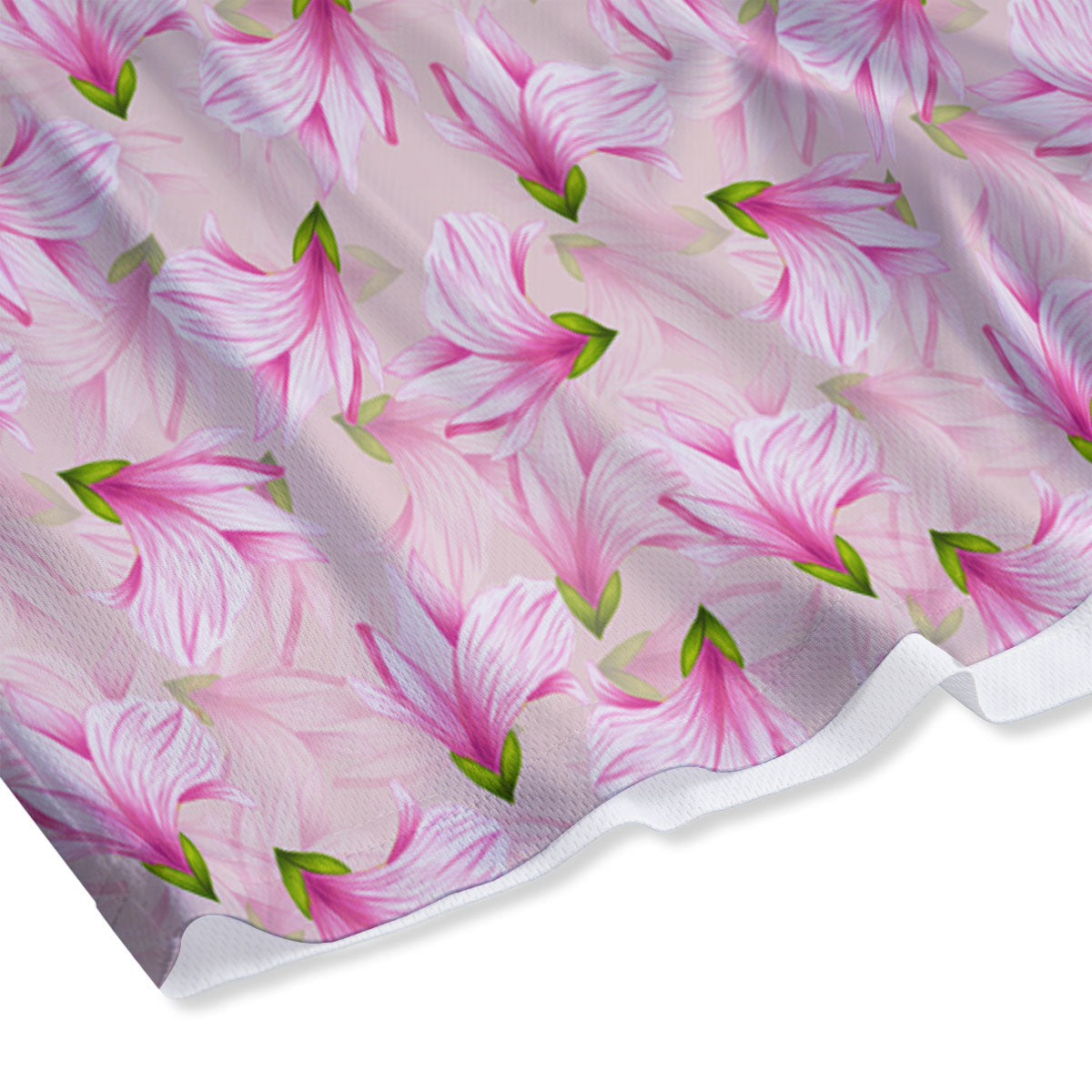 Alstroemeria Pink Print Pattern Mesh Shorts