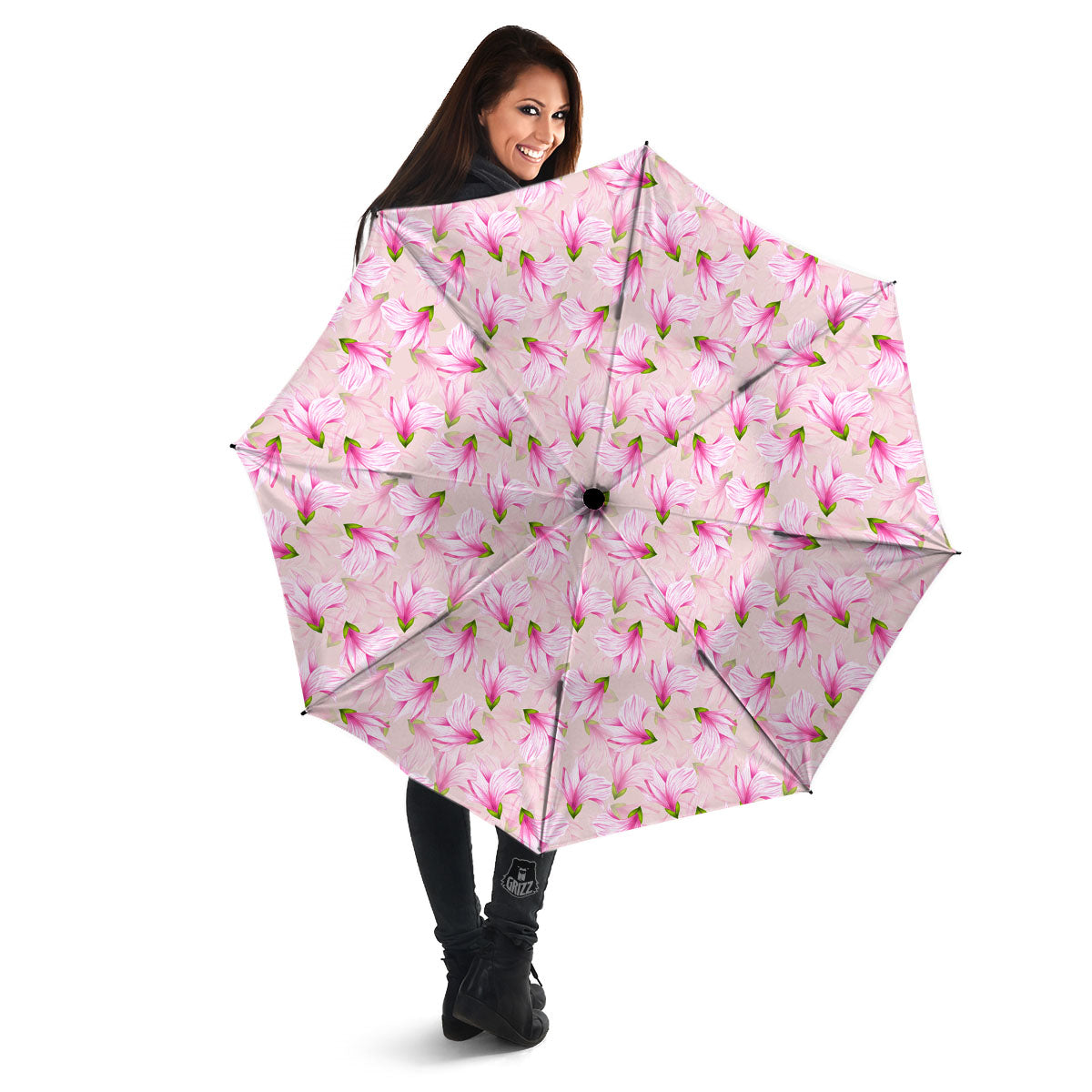 Alstroemeria Pink Print Pattern Umbrella-grizzshop