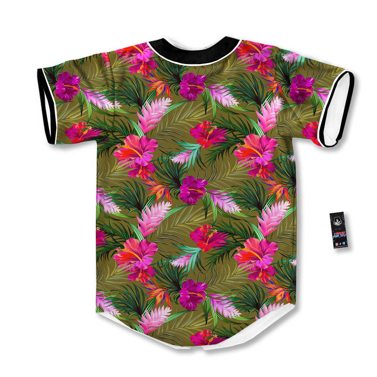 Alstroemeria Purple Pattern Baseball Jersey-grizzshop