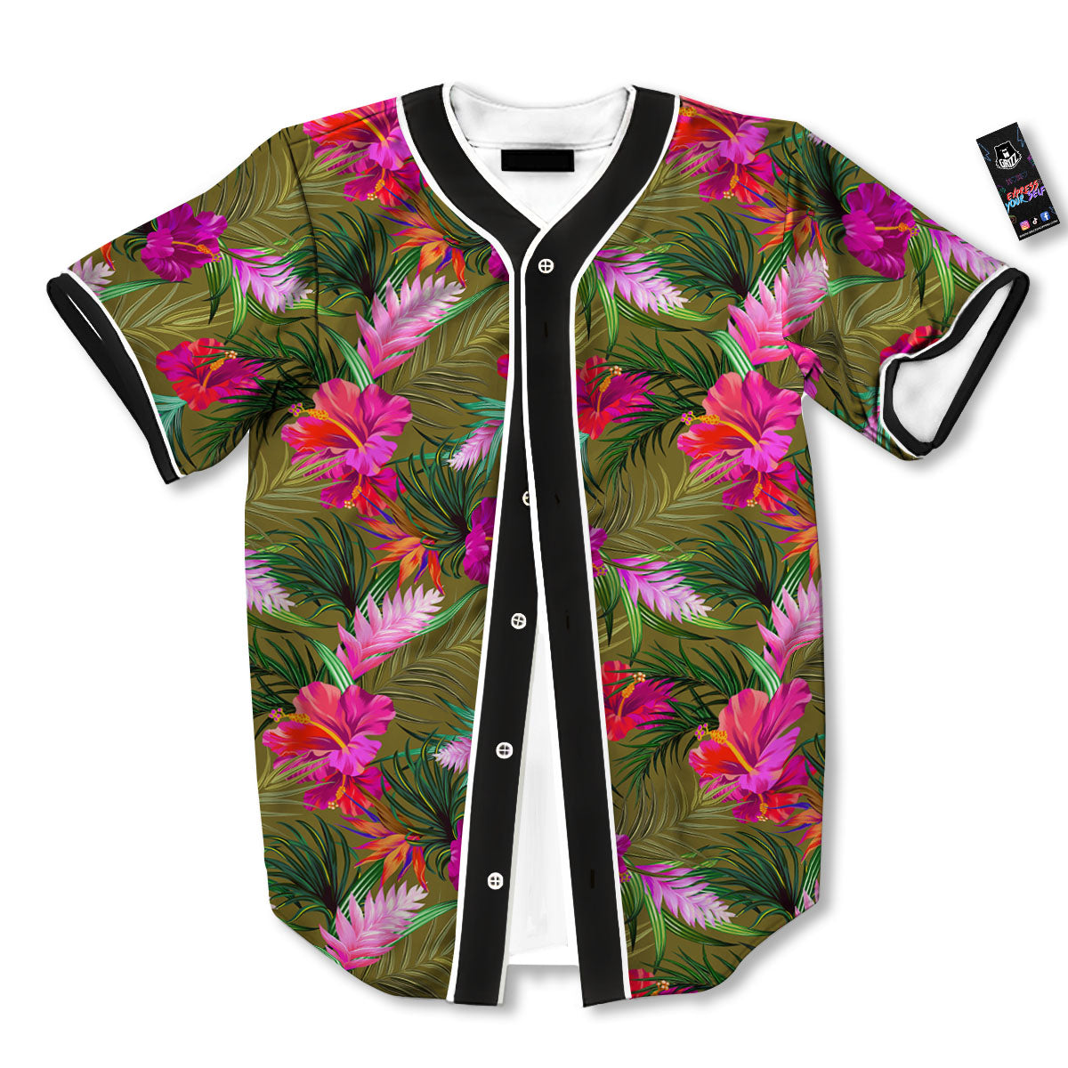Alstroemeria Purple Pattern Baseball Jersey-grizzshop