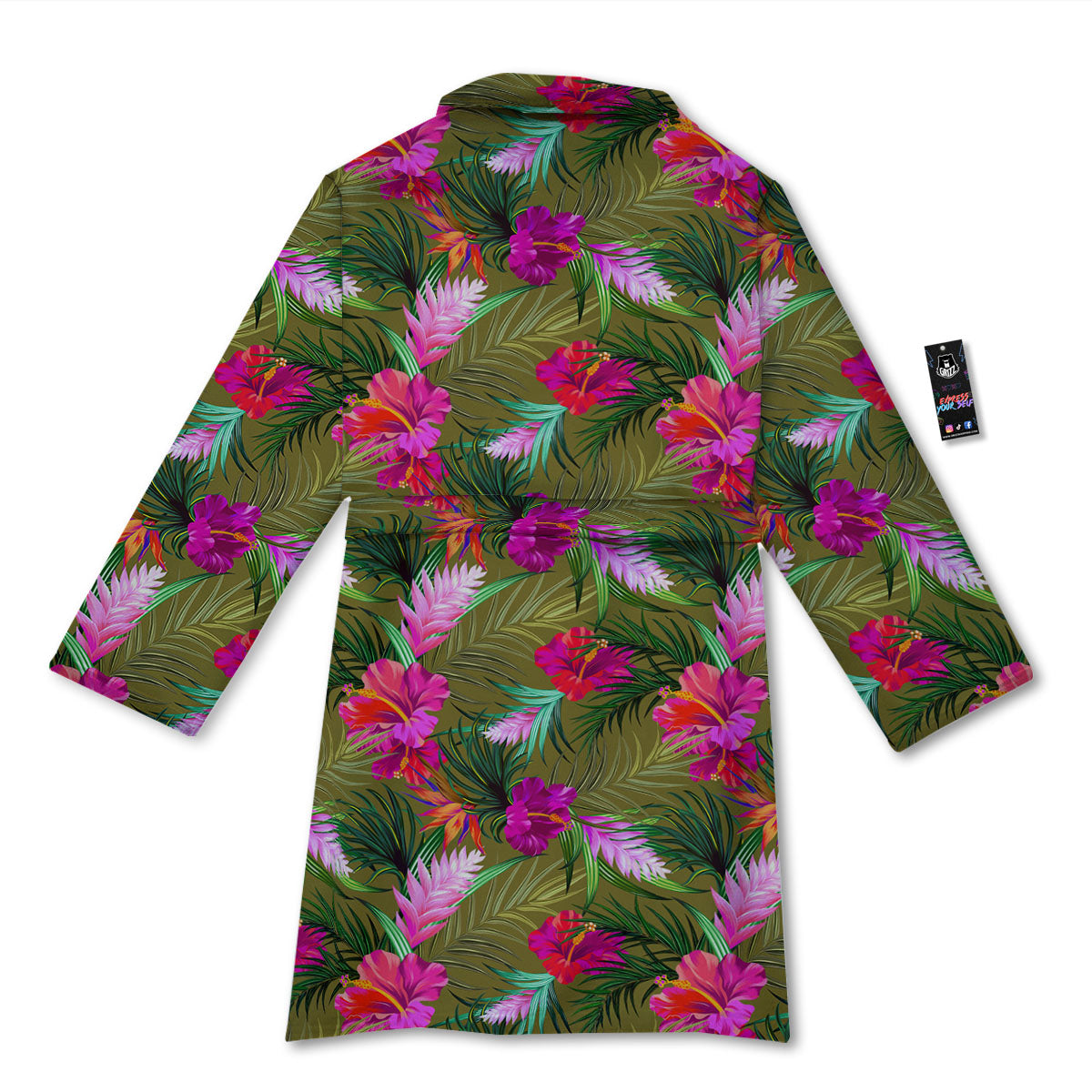 Alstroemeria Purple Pattern Bathrobe-grizzshop