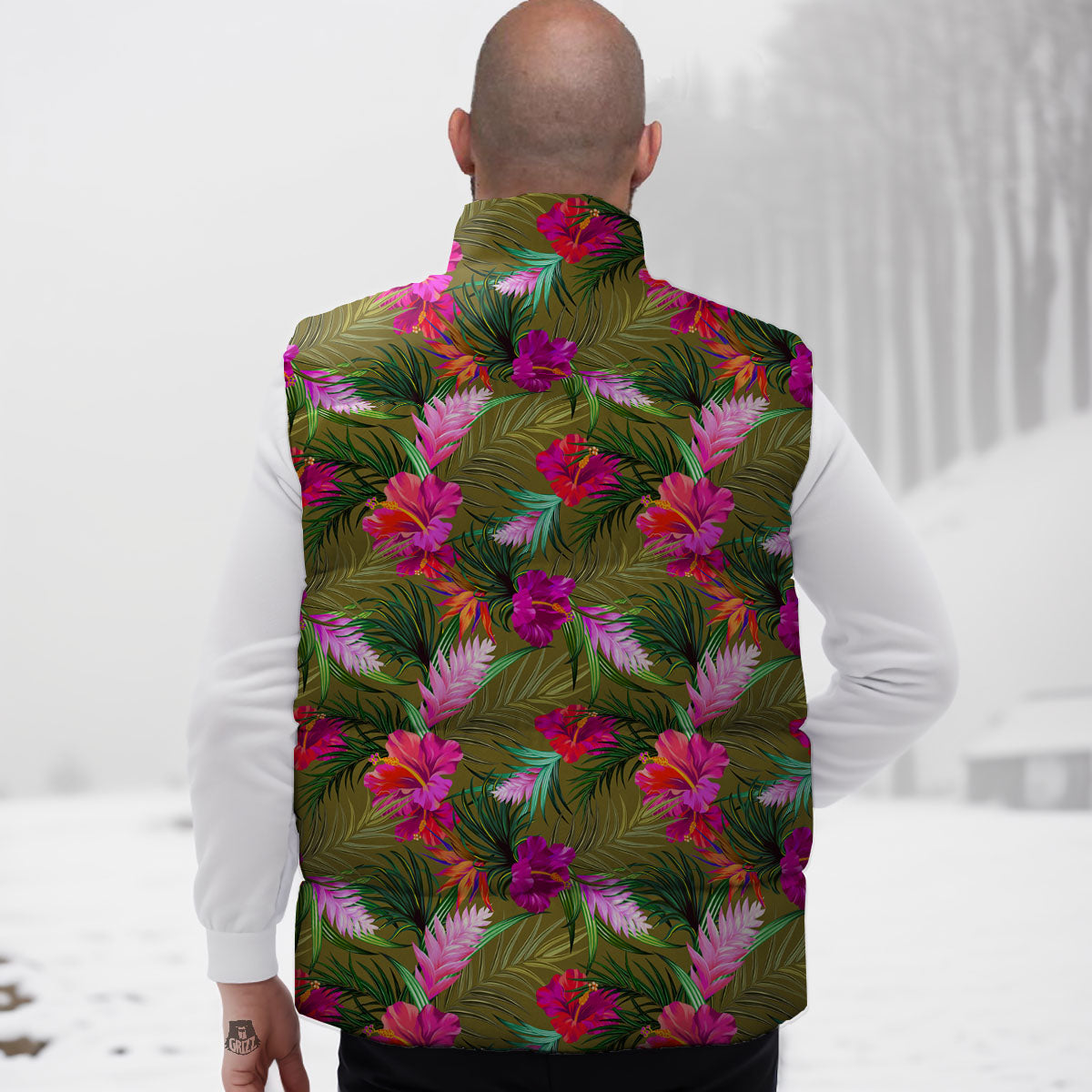 Alstroemeria Purple Pattern Down Vest