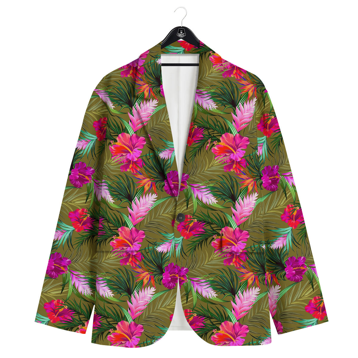 Alstroemeria Purple Pattern Men's Sport Coat-grizzshop